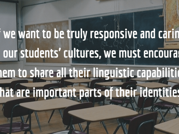 “Talking White”: Letting Students Express&nbsp;Themselves